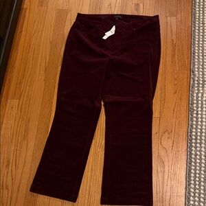 Talbots Rich Burgundy Corduroy Pants